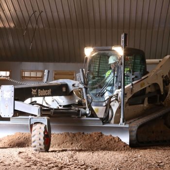 Bobcat in action for concrete flooring division