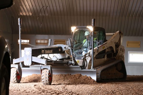 Bobcat in action for concrete flooring division